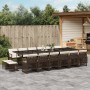 Set de muebles jardín 17 pzas y cojines ratán sintético marrón de , Conjuntos de jardín - Ref: Foro24-3210825, Precio: 923,68...