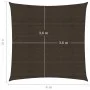 Toldo de vela HDPE marrón 160 g/m² 4x4 m de vidaXL, Sombrillas - Ref: Foro24-311771, Precio: 39,23 €, Descuento: %
