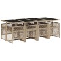 Set comedor de jardín 9 pzas con cojines ratán sintético beige de , Conjuntos de jardín - Ref: Foro24-3210742, Precio: 534,67...