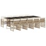 Set comedor de jardín 11 pzas con cojines ratán sintético beige de , Conjuntos de jardín - Ref: Foro24-3210754, Precio: 713,7...