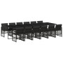 Set comedor de jardín con cojines 13 pzas ratán sintético negro de , Conjuntos de jardín - Ref: Foro24-3210763, Precio: 795,0...