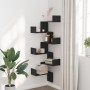 Estantería pared esquina madera ingeniería negro 45x45x147 cm de , Estantes y estanterías - Ref: Foro24-852637, Precio: 48,69...
