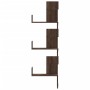 Estantería de pared de esquina madera marrón roble 45x45x147 cm de , Estantes y estanterías - Ref: Foro24-852642, Precio: 55,...