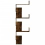 Estantería pared de esquina madera roble ahumado 45x45x147 cm de , Estantes y estanterías - Ref: Foro24-852640, Precio: 56,05...