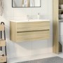 Armario lavabo madera contrachapada roble Sonoma 90x38,5x45 cm de , Muebles de baño - Ref: Foro24-849638, Precio: 50,53 €, De...