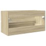 Armario lavabo madera contrachapada roble Sonoma 90x38,5x45 cm de , Muebles de baño - Ref: Foro24-849638, Precio: 50,53 €, De...