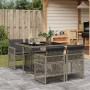 Set comedor de jardín 5 piezas con cojines ratán sintético gris de , Conjuntos de jardín - Ref: Foro24-3210716, Precio: 264,7...