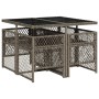 Set comedor de jardín 5 piezas con cojines ratán sintético gris de , Conjuntos de jardín - Ref: Foro24-3210716, Precio: 264,7...