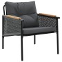 Juego de muebles de jardín con cojines 3 piezas acero negro de , Conjuntos de jardín - Ref: Foro24-3283635, Precio: 398,51 €,...