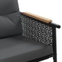 Juego de muebles de jardín con cojines 3 piezas acero negro de , Conjuntos de jardín - Ref: Foro24-3283635, Precio: 398,51 €,...