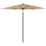 Sombrilla de jardín con LEDs poste acero marrón 223x223x231 cm de , Sombrillas - Ref: Foro24-4005119, Precio: 97,95 €, Descue...
