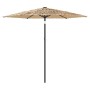 Sombrilla de jardín con LEDs poste acero marrón 223x223x231 cm de , Sombrillas - Ref: Foro24-4005119, Precio: 92,42 €, Descue...
