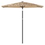 Sombrilla de jardín con LEDs poste acero marrón 223x223x231 cm de , Sombrillas - Ref: Foro24-4005119, Precio: 92,42 €, Descue...