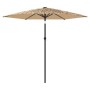 Sombrilla de jardín con LEDs poste acero marrón 223x223x231 cm de , Sombrillas - Ref: Foro24-4005119, Precio: 92,42 €, Descue...