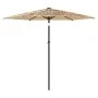 Sombrilla de jardín con LEDs poste acero marrón 223x223x231 cm de , Sombrillas - Ref: Foro24-4005119, Precio: 97,95 €, Descue...
