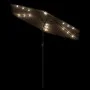 Sombrilla de jardín con LEDs poste acero marrón 223x223x231 cm de , Sombrillas - Ref: Foro24-4005119, Precio: 97,95 €, Descue...