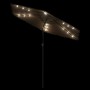 Sombrilla de jardín con LEDs poste acero marrón 223x223x231 cm de , Sombrillas - Ref: Foro24-4005119, Precio: 92,42 €, Descue...