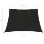 Toldo de vela HDPE negro 160 g/m² 3/4x2 m de vidaXL, Sombrillas - Ref: Foro24-311763, Precio: 19,92 €, Descuento: %