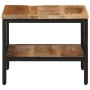 Mesa de centro de madera maciza de mango rugosa 45x45x35 cm de , Mesas de centro - Ref: Foro24-374067, Precio: 73,12 €, Descu...