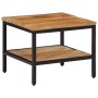 Mesa de centro de madera maciza de mango rugosa 45x45x35 cm de , Mesas de centro - Ref: Foro24-374067, Precio: 73,12 €, Descu...