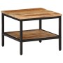 Mesa de centro de madera maciza de mango rugosa 45x45x35 cm de , Mesas de centro - Ref: Foro24-374067, Precio: 73,12 €, Descu...