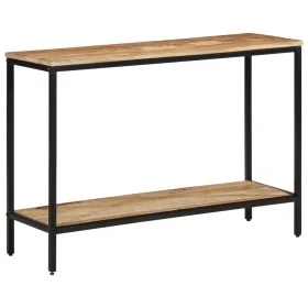 Mesa consola madera maciza de mango rugosa 100x35x70 cm de , Mesas auxiliares - Ref: Foro24-374071, Precio: 103,43 €, Descuen...