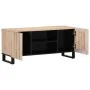 Mueble de TV madera maciza de mango blanco 105x34x46 cm de , Almacenamiento para CD y DVD - Ref: Foro24-377439, Precio: 86,87...