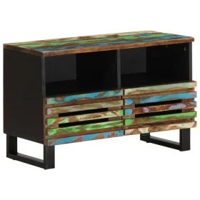 Mueble de TV madera maciza de acacia 70x34x46 cm de , Almacenamiento para CD y DVD - Ref: Foro24-377445, Precio: 66,55 €, Des...