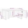 Mesa de centro de madera maciza de mango blanca 80x51x40 cm de , Mesas de centro - Ref: Foro24-377464, Precio: 86,42 €, Descu...