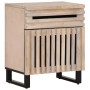 Mesita de noche madera maciza de mango blanca 50x34x60 cm de , Mesitas de noche - Ref: Foro24-377479, Precio: 59,14 €, Descue...