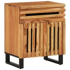 Massivholz-Nachttisch aus Mangoholz in Braun, 50x34x60 cm. von , Nachttische - Ref: Foro24-377493, Preis: 69,03 €, Rabatt: %