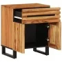 Solid mango wood bedside table in brown, measuring 50x34x60 cm. by , Nightstands - Ref: Foro24-377493, Price: 69,03 €, Discou...