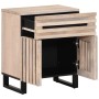 Mesita de noche de madera maciza de mango rugosa 50x34x60 cm de , Mesitas de noche - Ref: Foro24-377491, Precio: 60,51 €, Des...