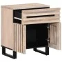 Mesita de noche de madera maciza de mango rugosa 50x34x60 cm de , Mesitas de noche - Ref: Foro24-377491, Precio: 60,51 €, Des...