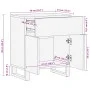 Mesita de noche de madera maciza de mango rugosa 50x34x60 cm de , Mesitas de noche - Ref: Foro24-377491, Precio: 60,51 €, Des...