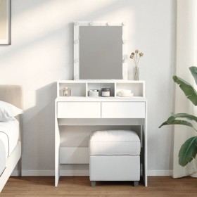 Tocador con luces LED blanco 80x41x144,5 cm de , Tocadores para dormitorios - Ref: Foro24-848178, Precio: 129,30 €, Descuento: %