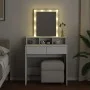 Schminktisch mit LED-Lichtern weiß 80x41x144,5 cm von , Schlafzimmerkommoden - Ref: Foro24-848178, Preis: 127,03 €, Rabatt: %