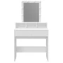Tocador con luces LED blanco 80x41x144,5 cm de , Tocadores para dormitorios - Ref: Foro24-848178, Precio: 127,03 €, Descuento: %