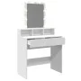 Tocador con luces LED blanco 80x41x144,5 cm de , Tocadores para dormitorios - Ref: Foro24-848178, Precio: 127,03 €, Descuento: %