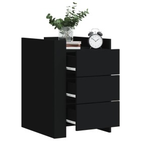 Mesita de noche madera de ingeniería negro 45x50x65 cm de , Mesitas de noche - Ref: Foro24-848305, Precio: 91,73 €, Descuento: %