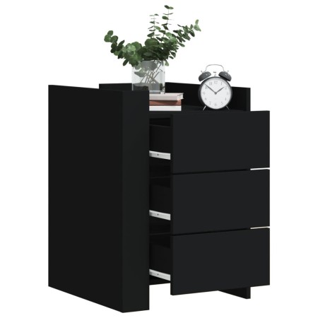 Mesita de noche madera de ingeniería negro 45x50x65 cm de , Mesitas de noche - Ref: Foro24-848305, Precio: 91,73 €, Descuento: %