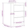 Mesita de noche madera de ingeniería negro 45x50x65 cm de , Mesitas de noche - Ref: Foro24-848305, Precio: 91,73 €, Descuento: %