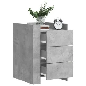 Mesita de noche madera de ingeniería gris hormigón 45x50x65 cm de , Mesitas de noche - Ref: Foro24-848307, Precio: 88,52 €, D...