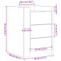 Mesita de noche madera de ingeniería gris hormigón 45x50x65 cm de , Mesitas de noche - Ref: Foro24-848307, Precio: 89,87 €, D...
