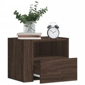 Wall-mounted bedside tables 2 units brown oak color 45x30x35 cm by , Nightstands - Ref: Foro24-848324, Price: 77,29 €, Discou...