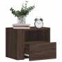 Mesitas de noche de pared 2 uds color marrón roble 45x30x35 cm de , Mesitas de noche - Ref: Foro24-848324, Precio: 70,45 €, D...