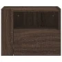 Wall-mounted bedside tables 2 units brown oak color 45x30x35 cm by , Nightstands - Ref: Foro24-848324, Price: 77,29 €, Discou...