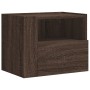 Mesitas de noche de pared 2 uds color marrón roble 45x30x35 cm de , Mesitas de noche - Ref: Foro24-848324, Precio: 70,45 €, D...