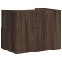 Wall-mounted bedside tables 2 units brown oak color 45x30x35 cm by , Nightstands - Ref: Foro24-848324, Price: 77,29 €, Discou...