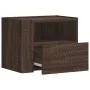 Wall-mounted bedside tables 2 units brown oak color 45x30x35 cm by , Nightstands - Ref: Foro24-848324, Price: 77,29 €, Discou...